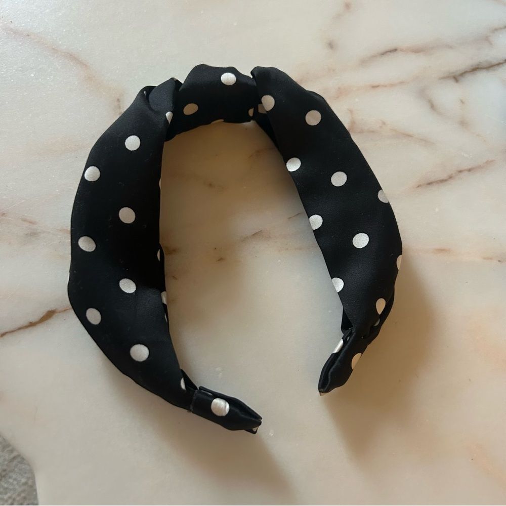 Black & White Polka Dot Headband
